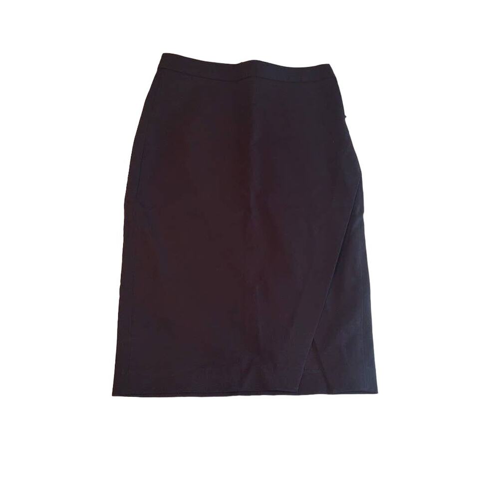 Banana Republic Women's Size 0 Black Pencil Skirt with Slit and Zipper Closure